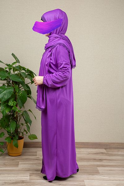 dua' is Lace Zippered Prayer Dress Prayer Rug Rosary Yasin-i Sharif Chanting Set 5 PIECES