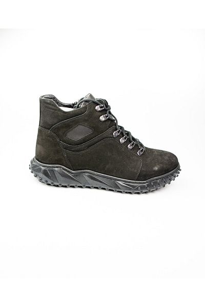 Nobel Ανδρικές δερμάτινες μπότες Nubuck 2002 Μαύρες