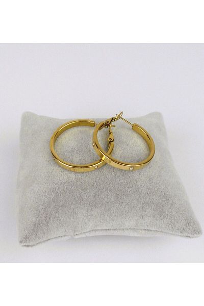 Pelek Butik Hoop Steel Earrings ÇK95