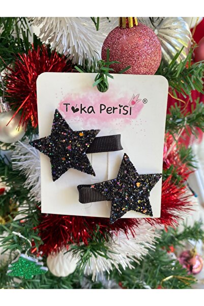Toka Perisi Glitter Miks Black Star Clip Buckle