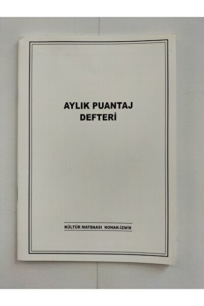 Kültür Matbaası Aylık Puantaj Defteri A5