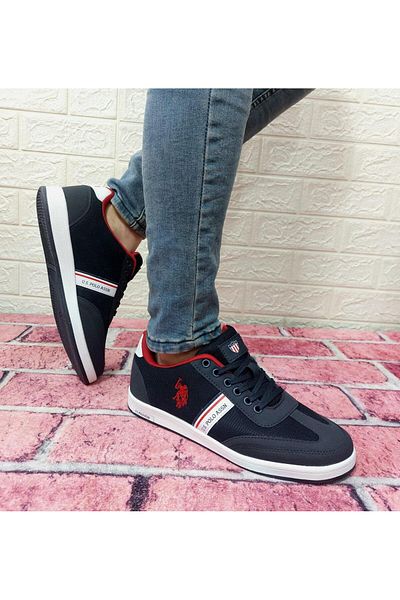 U.S. Polo Assn. Pantofi sport anti-alunecare cu talpă plată Polo Kares bleumarin