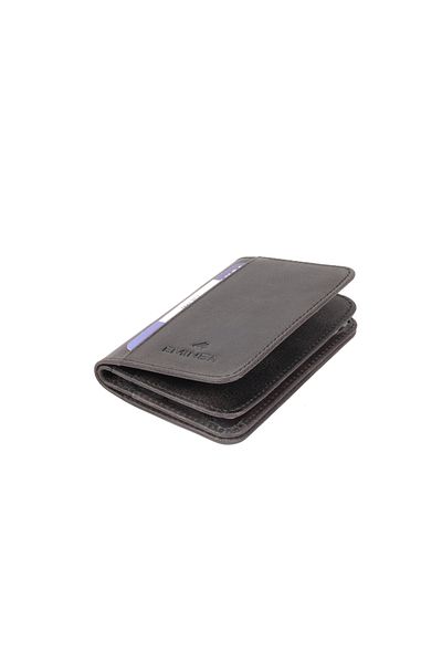 Eminsa Black Genuine Leather Card Holder