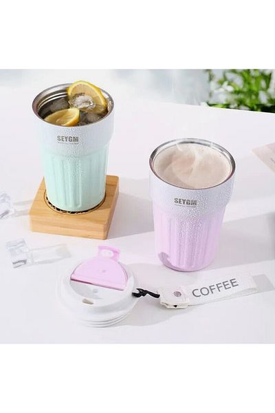 Coverzone Stainless Steel Water Flask Sports Flask with Lid 400ml Children's Bottle Home Office School Fitness Water Bottle