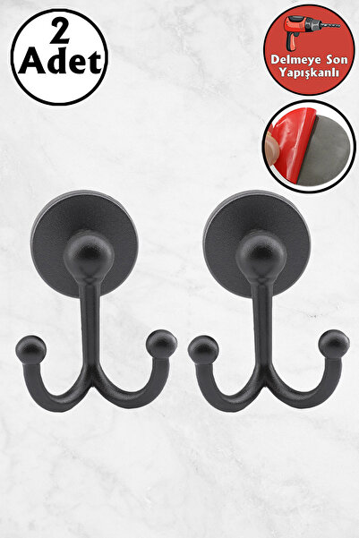 MH MiniHediye 2 Adet Yapışkanlı Çatal Banyo Mutfak Wc Kapı Duvar Askısı Havlu...