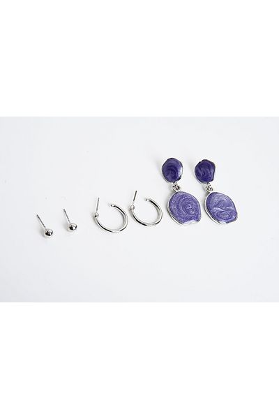 EUROMODA Pearlescent Enamel Specially Designed Screw Pendant Earrings