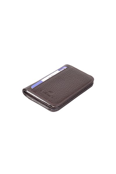 Eminsa Black Genuine Leather Card Holder