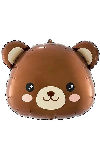 party mix Foil Balloon with Bear Figure Teddy Bear Birthday Concept Foil Balloon