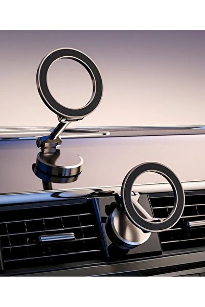 MyBlack MagSafe Cep Telefonu Tutucu 360 Dönebilen Katlanır Güçlü Mıknatıslı Y...