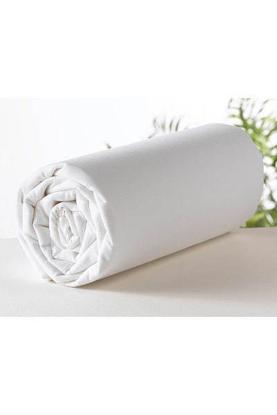 makiteks Комплект чаршафи от памук, полипамук и бяло, 160x200 + 2*(50x70) с висок ръб и двоен пълнеж