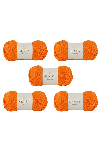 SENSY Roving Hand Knitted 5 Pieces Thread Scarf - Beret, Sweater, Poncho and Cardigan Thread