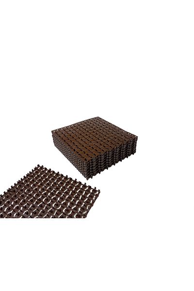 Gerçektrend بلاط أرضيات بلاستيكي لتقويم العظام، شبكة أرضية، حصيرة حمام، موديل 33x33x1,2 (4 قطع)