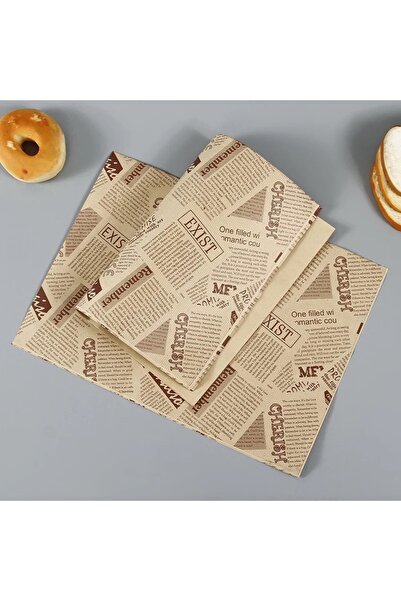 MİMOZA PARK 50 ورقة زيتية منقوشة|  ورقة عرض نمط الصحيفة| ورق زيت عتيق