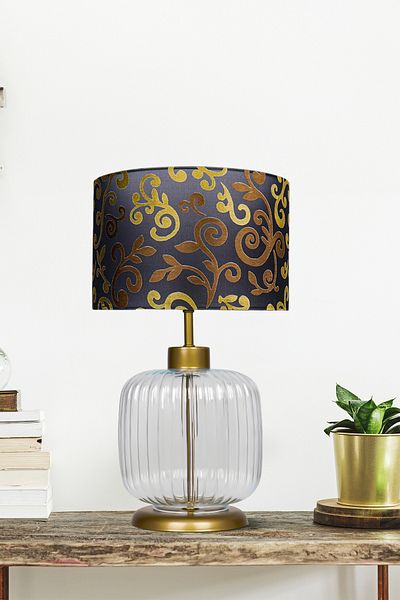 MINIMAL ETICARET VE BILGI TEKNOLOJILERI Intense Transparent Gold Glass Lampshade