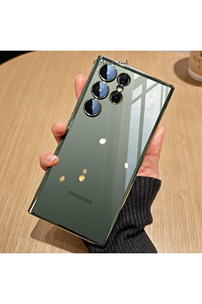 m.tk moveteck Samsung Galaxy S24 Ultra Kılıf Tam Kamera Korumalı Metalik Parl...