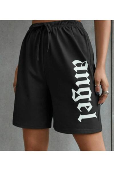 ORLONTEX Pantaloni scurți cu imprimeu Black Angel de damă