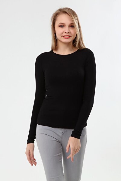 Miss Murem Back Knot Blouse-black