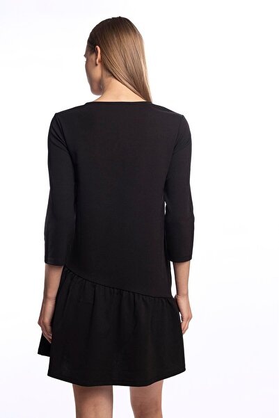 Miss Murem Casual Skirt Polyester Dress-black