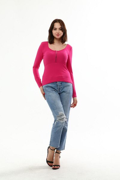 Miss Murem Hooked Blouse-fuchsia