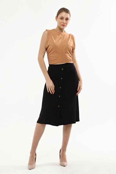 Miss Murem Yanı Büzgü Katlama Sıfır Kol-biskuvi