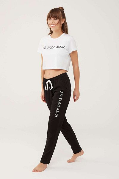 U.S. Polo Assn. Pantaloni negri de pijama pentru femei 16601