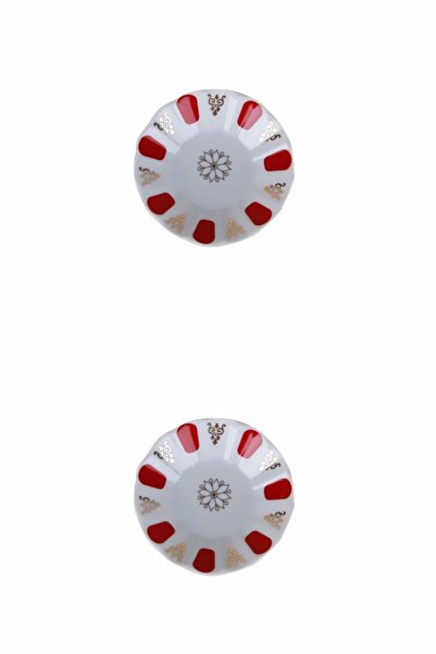 Porland Kırmızı Yaldız Çay Tabağı 11cm 2 li 04POR005231