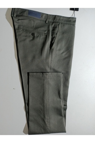 ATLIHAN klasik yan cep oxfort keten pantolon