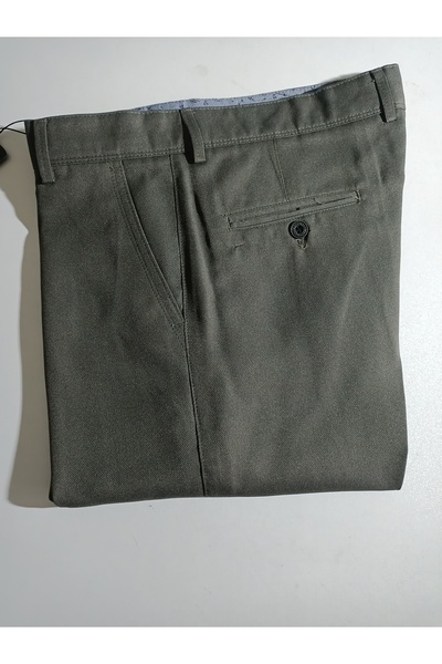 ATLIHAN klasik yan cep oxfort keten pantolon
