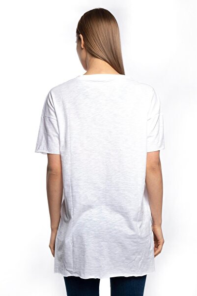 Miss Murem Slit Oversize T-shirt-white