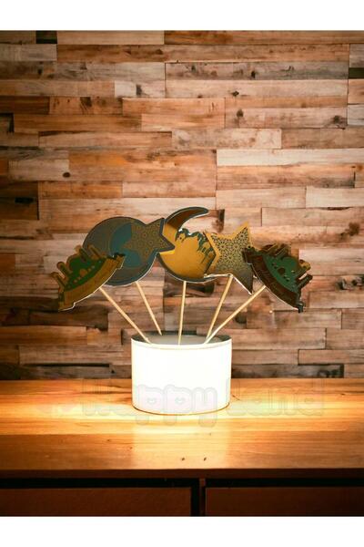Happyland Ramadan Themed Toothpick 10-Piece Ramadan Eid Cupcake Catering Toot...