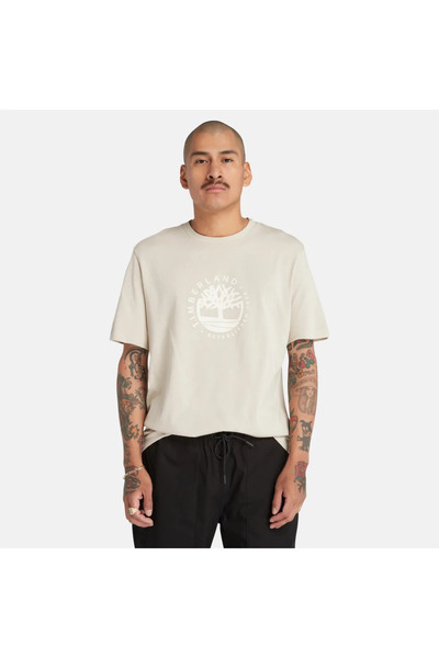 Timberland Ss Refibra Logo Graphic Tee Regular Men's Beige T-shirt Tb0a65xscy21