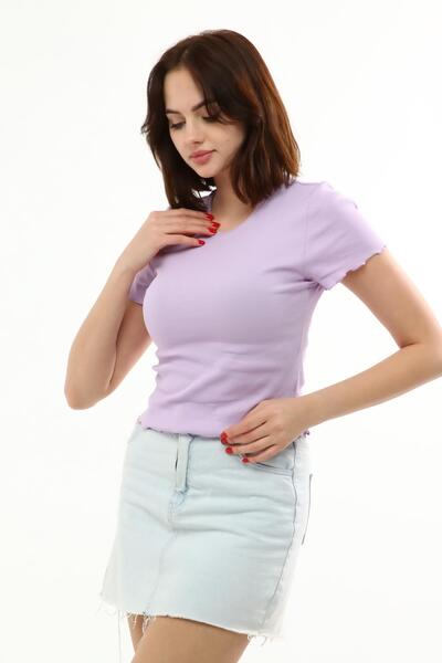 Miss Murem Camisole Frilly T-shirt-lilac