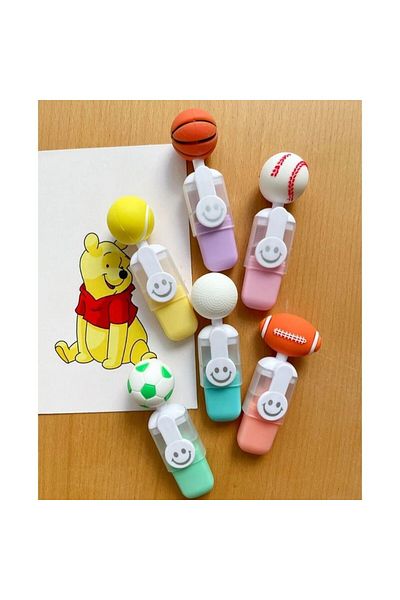 Çılgıntrend 6-Piece Highlighter Pen with Ball Figure