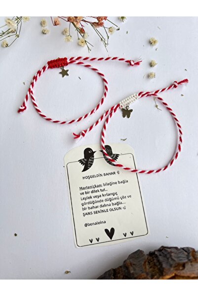 Ben Aleina Yıldız ve Kelebek Detaylı Marteniçka Şans Bilekliği Arkadaşlık Bil...