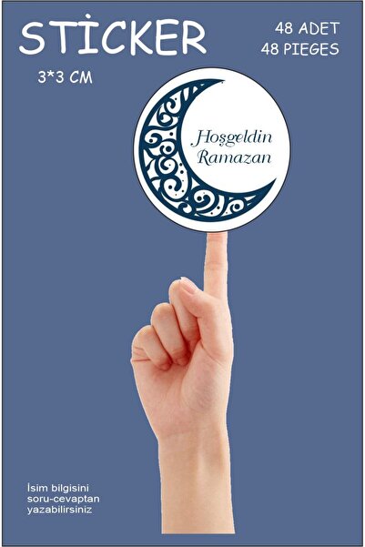 43 cici süsler organizasyon Hoşgeldin Ramzan Etiketi 48 adet