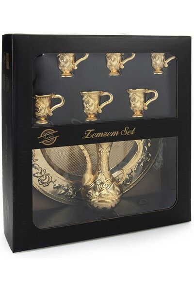 KT HOME Zemzem Set Glass Set Zemzem Water Set Decorative for 6 People