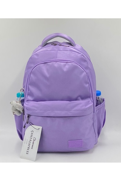 Bevitton 34100 Σχολική τσάντα από ύφασμα λιλά αδιάβροχη Unisex Σχολική τσάντα πλάτης