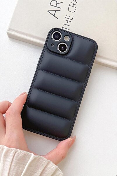 mooodcase iPhone 15 Uyumlu Airbag Puffer Silikonlu Şişme Kılıf