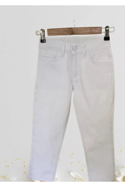 NOBLE STORE Kız Erkek Çocuk 23 Nisan Keten Ayarlanabilir Bel Okul Gösteri Pantolonu NBL2589