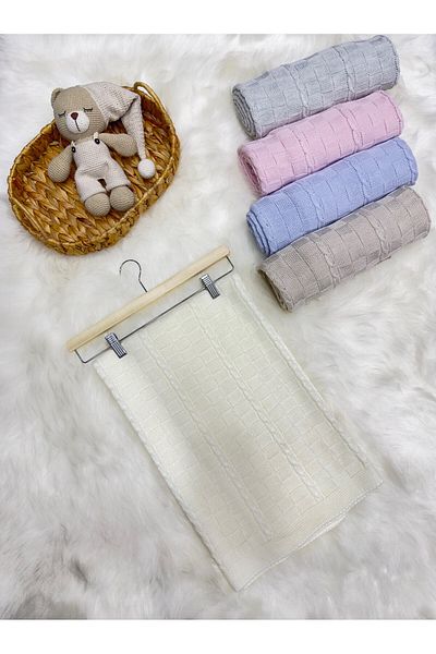 Home LITTLE LAND FINE HAIR BRAIDED KNITWEAR BABY BLANKET