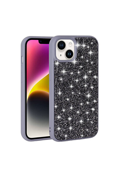Rivor Apple iPhone 14 Uyumlu Kılıf Kamera Yükseltili Parlak Taşlı Tasarım Pır...