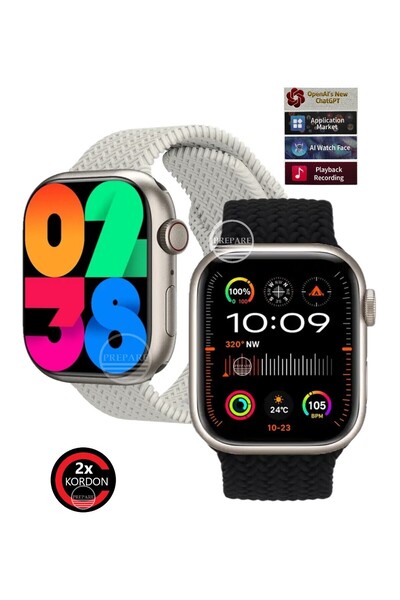 RUGGED Watch 9 Pro Plus Multi Uyumlu Titanyum Vidalı Kasa Pusulalı 45mm Kilit...