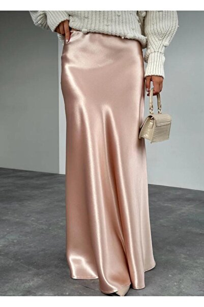 OzBeauty Fustă lungă evazată cu talie înaltă de damă