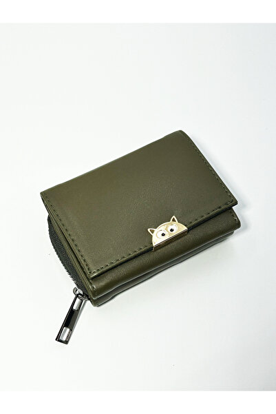 DAVID POLO Γυναικείο πορτοφόλι μικρού μεγέθους με λεπτομέρεια Cat