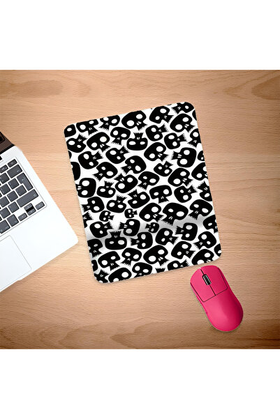 UcuruStore Χαριτωμένο ορθογώνιο mouse pad με σχέδιο κρανίου και στήριγμα καρπού