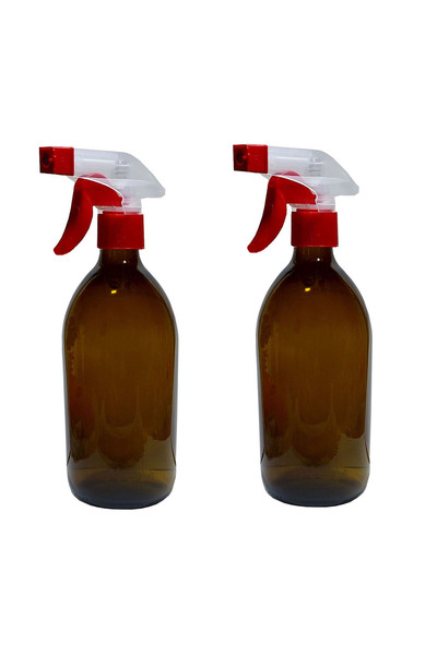 wellLine Pachet de 2 spumă de sticlă chihlimbar Producător de săpun Vasă, sti...