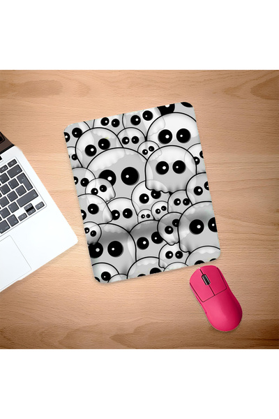 UcuruStore Cute Ghosts Ορθογώνιο Mouse Pad με Στήριγμα Καρπού