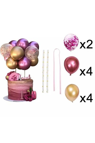 asöy Chrome Balloon Pastel Balloon Macaron Balloon Cake Decoration Cake Balloon