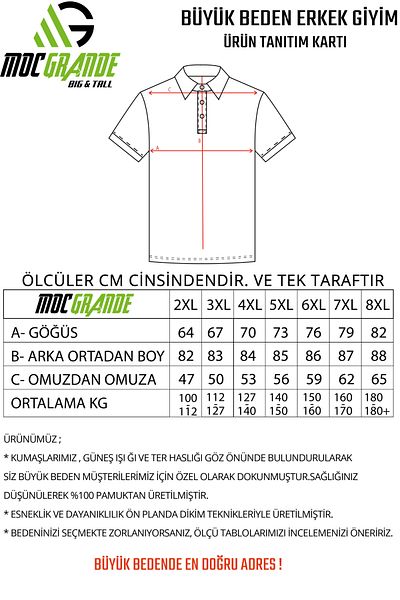 MocGrande Red Large Size Polo Denim Collar T-Shirt - 23420