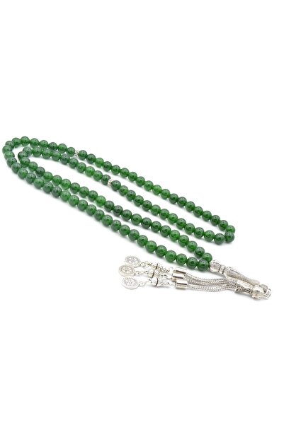 Murty99 Mărgele de rugăciune din piatră de jad naturală originală de 99 de li...